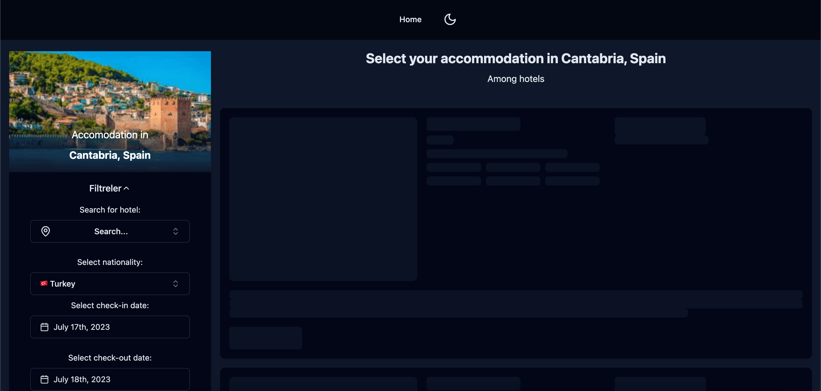 Hotel Search and List App screenshot
